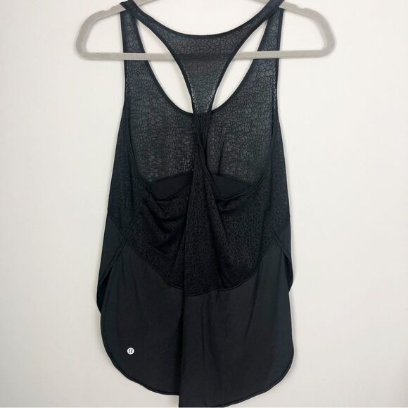 LULULEMON | Twist & Train Tank Top Black Lace Women’s Size Medium 8-10 - Picture 9 of 13
